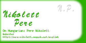 nikolett pere business card